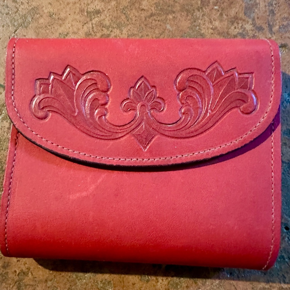 Western Red Genuine Leather Wallet
